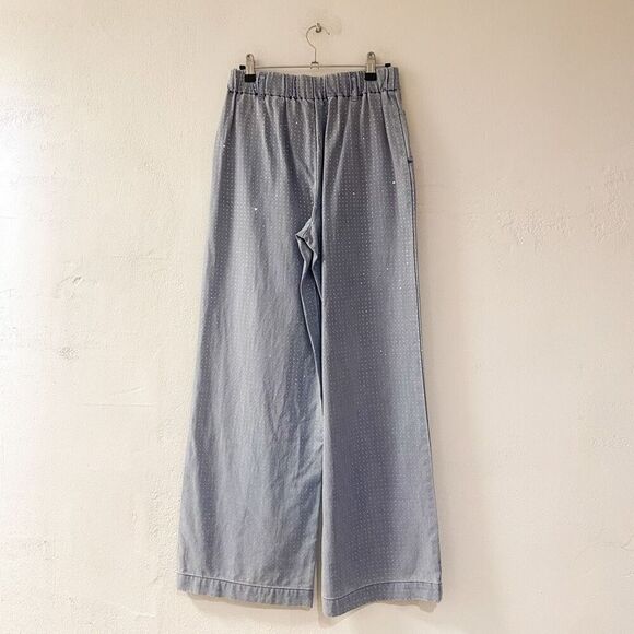 YFB Rhinestone Concert Ryker Wide Leg High Rise Jeans in Blue Small - Picture 3 of 9